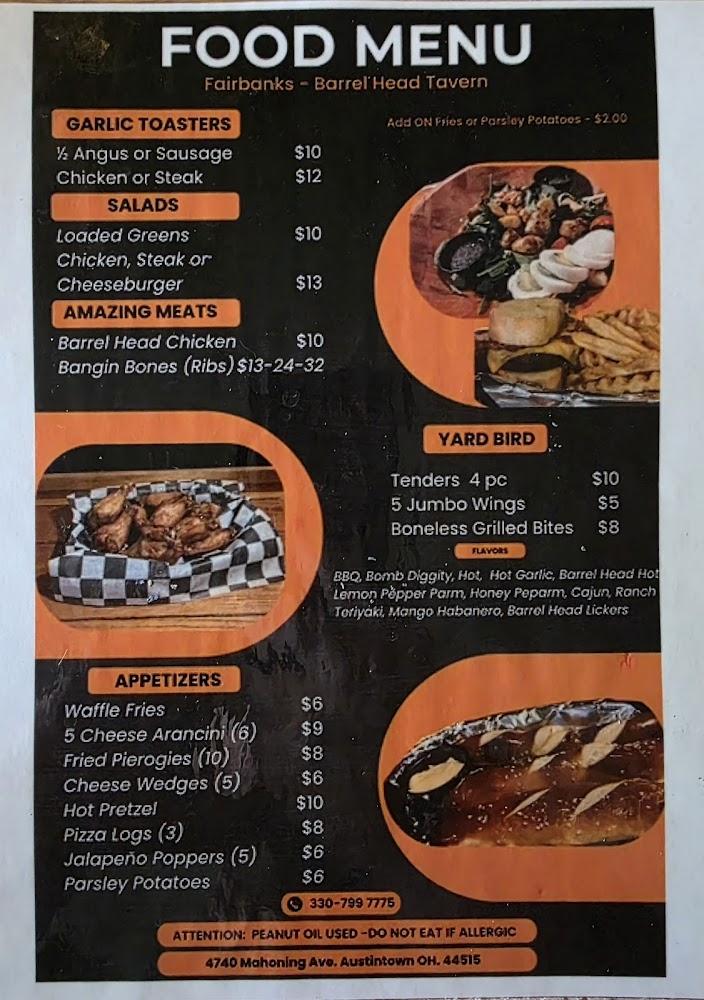 Barrel Head Tavern Menu image 1